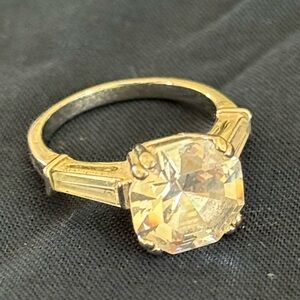 Sophisticated Silver Ring with Cubic zirconia  Accents